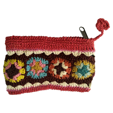 Red Cotton Thread Coin Purse. - craze-trade-limited