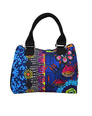 Shoulder Tote Bag with Floral Pattern & Rinestone - craze-trade-limited