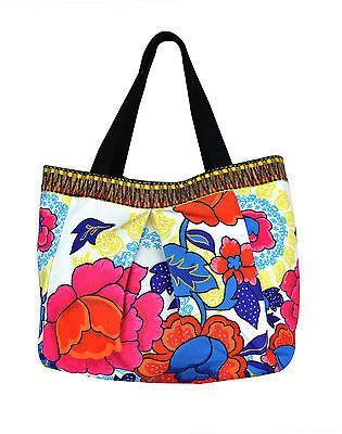 Multicolored Floral Print Shoulder Bag - TATTOPANI