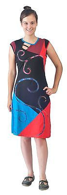 Patch & Embroidery Designed Sleeveless Dress. - TATTOPANI