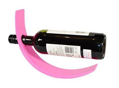 HANDMADE LACQUERED TIMBER WINE BOTTLE DISPLAY HOLDER - FUCHSIA PINK - craze-trade-limited