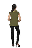 LADIES HALF SLEEVE TOP WITH CHINESE COLLAR DESIGN 