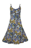 Strap Dress With Multicolored Floral Pattern. - TATTOPANI