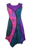 Side Embroidery Floral & Mandala Print Dress. - craze-trade-limited