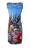 Abstract Floral Dress With Colorful Flower Print. - TATTOPANI