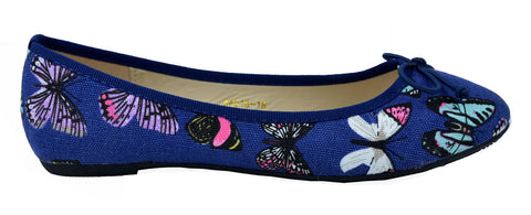 Butterfly Pattern Ballerina Pumps Comfort flat Shoes - craze-trade-limited