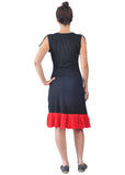 Colorful Neckline Embroidery Cotton Dress - craze-trade-limited