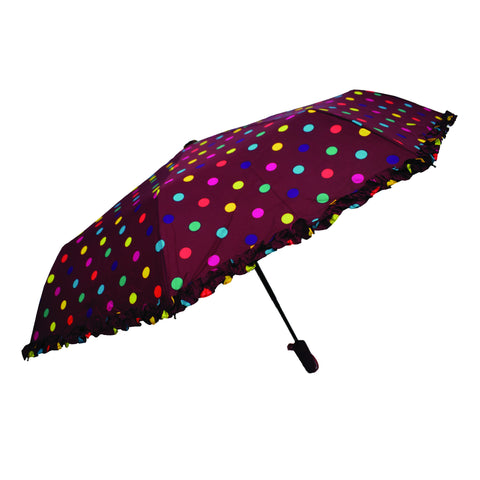 Automatic Umbrella with Colorful Polka Dot Pattern - craze-trade-limited