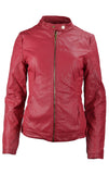 Faux Leather Plain Zip Up Biker Jacket - craze-trade-limited