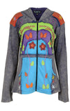 Multicolor Embroidery & Patch Cotton Cardigan - TATTOPANI