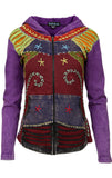 Multicolore Embroidery & Razor Cut Cotton Cardigan - TATTOPANI