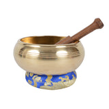 Meditation Tibetan Plain Singing Bowl with Bajra Crafted and protective pouch