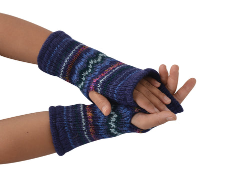 Women's Woolen Hand Warmer Fleece Lined Aztec Pattern Winter Hand warmers - craze-trade-limited