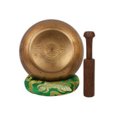 Tibetan Meditation Singing Bowl with Five  Buddha Crafted