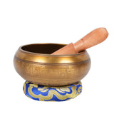 Meditation Tibetan Singing Bowl with Special Etching and protective pouch- SING-SP-IC(BAJ-8)-2