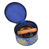 Meditation Tibetan Singing Bowl with Special Etching and protective pouch-GOLDBAJ -2-(Medium)