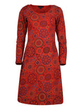 womens-long-sleeve-dress-with-all-over-mandala-print-evening-dress