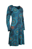 sleeve womens blue dress