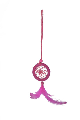 Small & Round Pink Single Hoop Dream Catcher. - craze-trade-limited