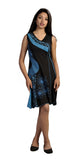 ladies-sleeveless-v-neck-dress-with-colorful-patch-and-embroidery