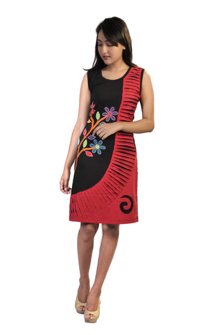 Colorful Flower Embroidery Dress