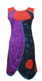 Asymmetric Sleeveless Dress With Patch Design. - TATTOPANI