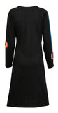 Multicolored Circle and Patch Designed Dress. - TATTOPANI