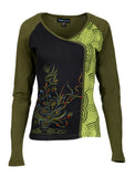 Long Sleeved Tops With Patch and Embroidery - TATTOPANI