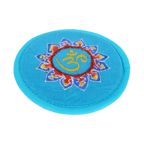 Round Pad- Embroidered "OM" Design Singing Bowl's Cushion - craze-trade-limited