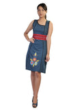 Ladies Sun Dress with Embroidery & Patch Design.