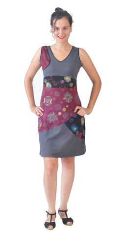 Ladies Dress With Mandala Embroidery & Pattern. - TATTOPANI