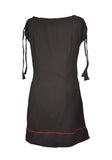 Half Sleeved Dress With Embroid