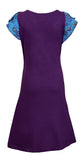 Multicolored Embroidery & Patch Purple Dress. - TATTOPANI