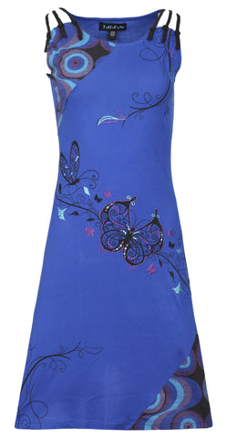 Butterfly Print Blue Colour