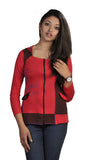 Ladies Slim Fit long Sleeve Jacket With Side Embroidery. - TATTOPANI
