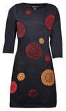 Mandala Pattern Qurater Sleeve Women's Dress. - TATTOPANI