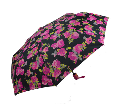 BERMONI Umbrella with Automatic Opening and Floral pattern- UM-CH-3621A-ROSE - craze-trade-limited