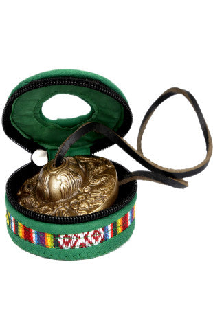 Tibetan Buddhist Hand Bells Tingsha with embossed -TING-SMALL-1 - craze-trade-limited