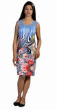 Abstract Floral Dress With Colorful Flower Print. - TATTOPANI