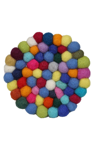 Felt Ball Coaster-Colorful, Soft And Warm-SW- FELT-CIR1 - craze-trade-limited