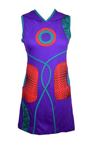 sleeveless-dress-with-hood-patch-design-stock-clearance(No exchange/ No Refund)