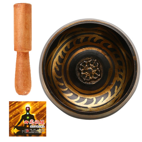 Tibetan Singing Bowl Buddhism Meditation Bell Hand Hammered Buddhist Brass Bowl Yoga Copper Chakra Healing Spiritual Gift