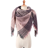 2019 women scarf fashion plaid winter scarves for ladies cashmere shawls wraps warm neck Triangle Bandage pashmina