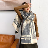Luxury Women Cashmere Scarf Winter Pashmina Warm Shawls and Wraps Lady Print Thick Blanket Neck Scarves Bufanda