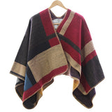 2016 new Brand Women Poncho Monogramed Blanket Poncho Cashmere Wool Personalized initials Scarf plaid poncho cape winter poncho
