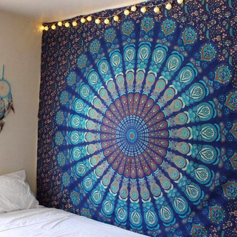 Indian Mandala Tapestry Hippie Wall Hanging Bohemian Bedspread Home Decor