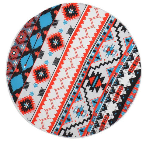 Round Hippie Tapestry Beach Throw Roundie Mandala Towel Yoga Mat - craze-trade-limited