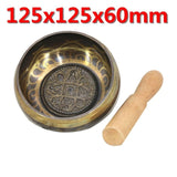 Yoga Mats Buddhism Tibetan Singing Bowl Hand Hammered Yoga Copper Chakra Meditation Bowl With Relax Soothing Sound Decoration